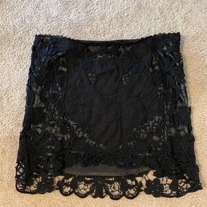 Sara Boo Elegant Black Lace Skirt